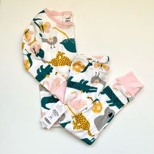 NWT Carters Toddler Girls Jungle Pajamas Set